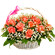 букет розовых роз с гипсофилой. Украина